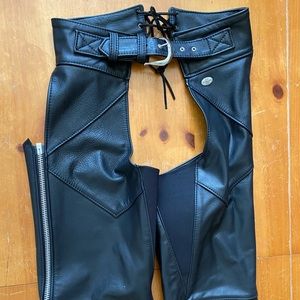 🤎Women’s Harley Davidson Black Leather Chaps SZ M